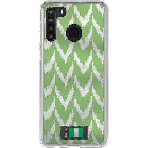 Nigeria Soccer Flag Galaxy A21 Clear Case
